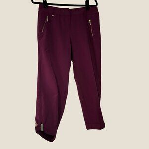 White House Black Market Plum Purple Cropped Dress Pants Womens Size 4